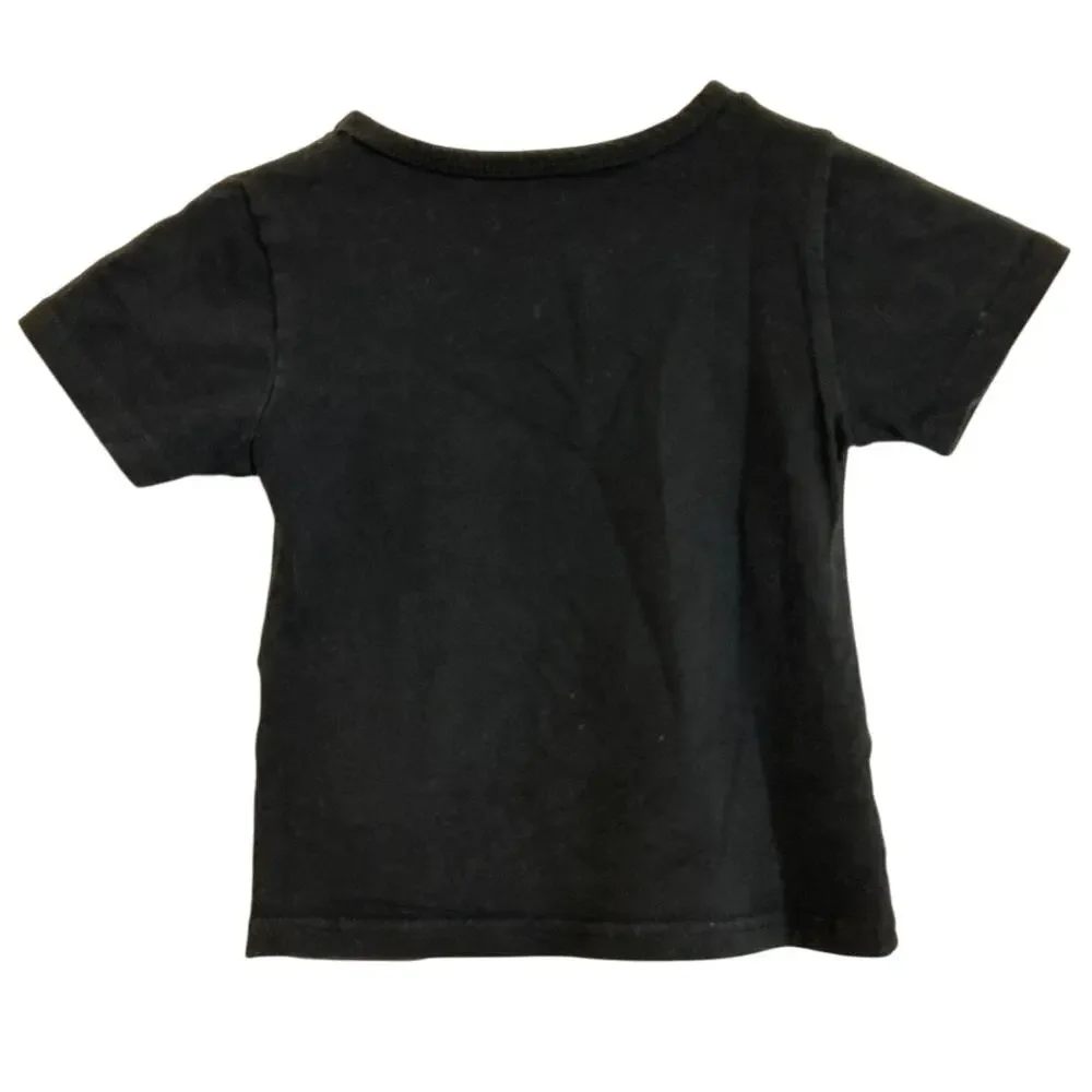 Toddler Unisex Mini Influencer Tee Shirt Black White 2T